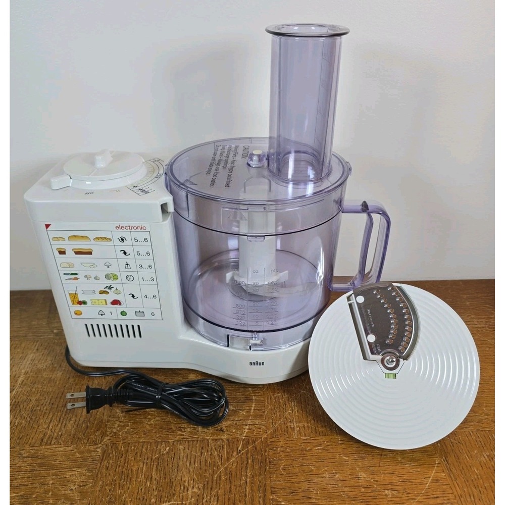 Braun Multipractic Food Processor Type 4262 Germany w/ Blades - Tested